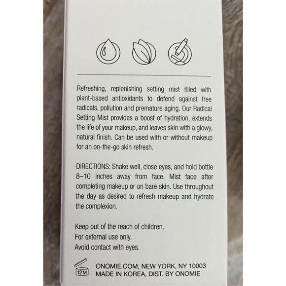 Set of 2 Onomie Radical Makeup Rose Water Setting Mist Revolve - Picture 3 of 4